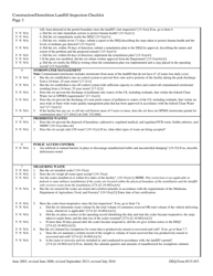 DEQ Form 515-853 Construction/Demolition Landfill Inspection Checklist - Oklahoma, Page 3