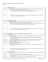 DEQ Form 515-853 Construction/Demolition Landfill Inspection Checklist - Oklahoma, Page 5
