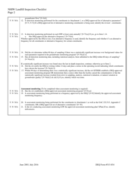 DEQ Form 515-854 Nhiw Landfill Inspection Checklist - Oklahoma, Page 2