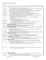 DEQ Form 515-854 Nhiw Landfill Inspection Checklist - Oklahoma, Page 7