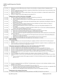 DEQ Form 515-854 Nhiw Landfill Inspection Checklist - Oklahoma, Page 9