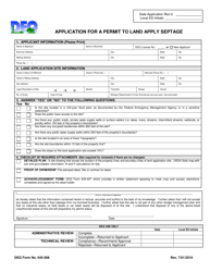 DEQ Form 645-006 Download Printable PDF or Fill Online Application for ...