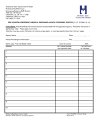 Instructions for the Completion of Oklahoma's Pre-hospital Emergency Medical Response Agency Initial Application Forms - Oklahoma, Page 11