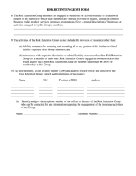 Risk Retention Group Form - Part a - Notice and Registration - Oklahoma, Page 2