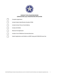 Utilization Review Certification and/or Registration Application Form - Oklahoma, Page 5