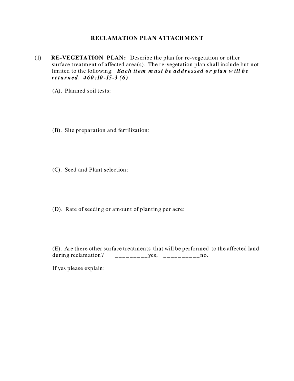 Application for a Non-coal Mining Permit - Non-coal Operators Reclamation Plan (Section 4) - Oklahoma, Page 2
