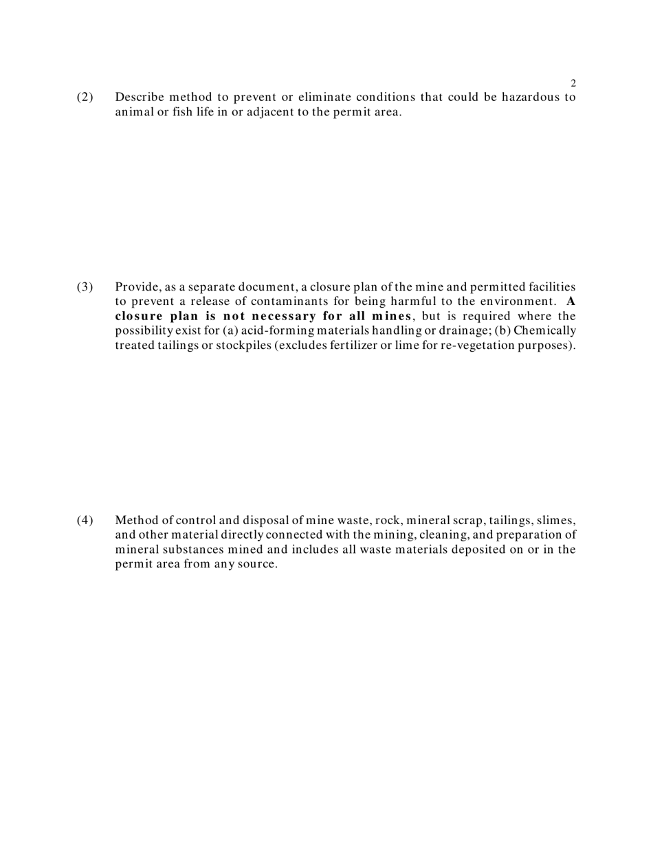 Application for a Non-coal Mining Permit - Non-coal Operators Reclamation Plan (Section 4) - Oklahoma, Page 3
