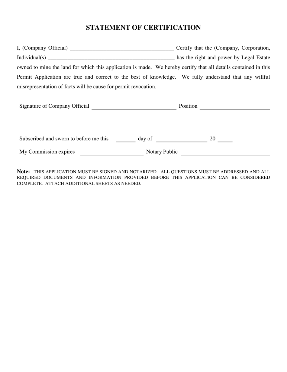 Oklahoma Statement Of Certification Fill Out Sign Online And 
