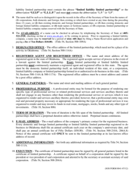SOS Form 0038 Professional Certificate of Limited Partnership (Oklahoma Limited Partnership) - Oklahoma, Page 2