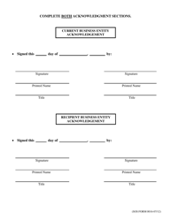 SOS Form 0016 Transfer of Trade Name Report - Oklahoma, Page 2