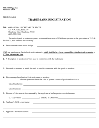 SOS Form 0045 Trademark Registration - Oklahoma, Page 3