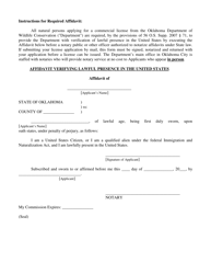 Fishing Guide License Application Form - Oklahoma, Page 2