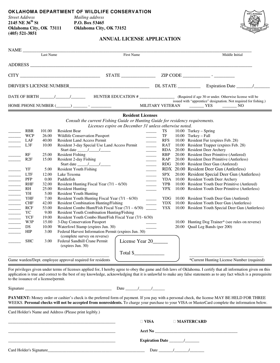 Dog Trainer Application - Oklahoma, Page 1