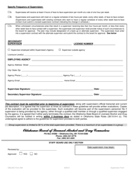 OBLADC Form 206 Supervisor/Supervisee Contract - Oklahoma, Page 2