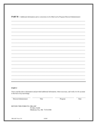 OBLADC Form 210 Employment Verification Form - Oklahoma, Page 2
