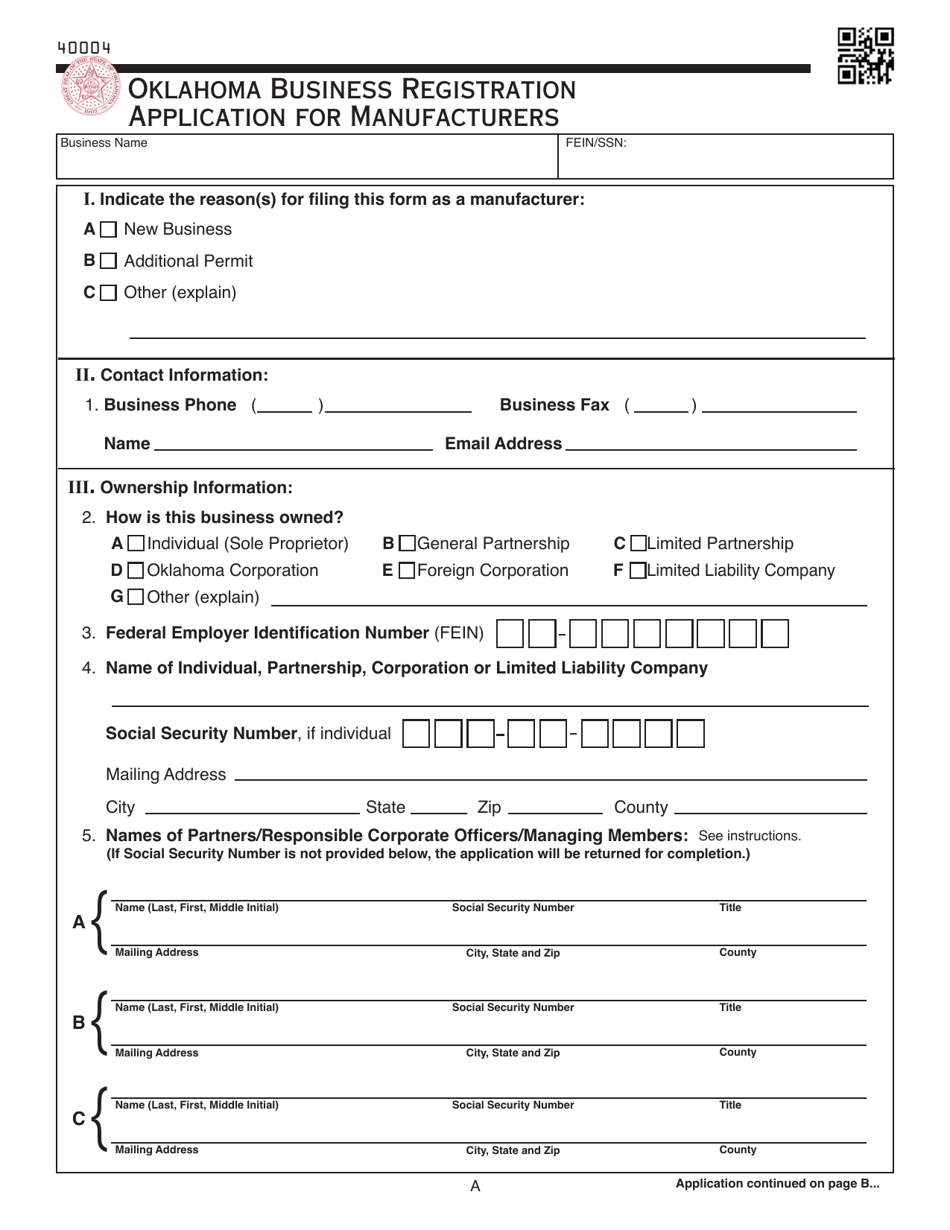 Packet M - Oklahoma Business Registration Packet for Manufacturers - Oklahoma, Page 13
