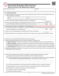 Packet M - Oklahoma Business Registration Packet for Manufacturers - Oklahoma, Page 15