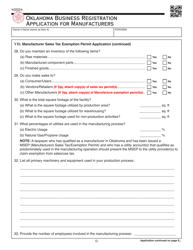 Packet M - Oklahoma Business Registration Packet for Manufacturers - Oklahoma, Page 16