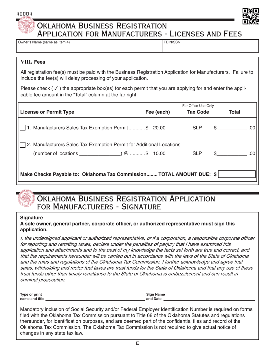 Packet M - Oklahoma Business Registration Packet for Manufacturers - Oklahoma, Page 17