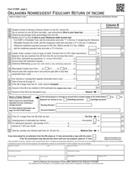 Fiduciary Nonresident Income Tax Return Packet - Oklahoma, Page 18