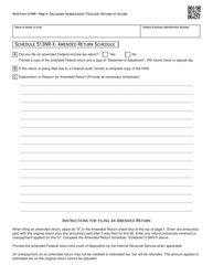 Fiduciary Nonresident Income Tax Return Packet - Oklahoma, Page 20