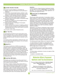 Fiduciary Nonresident Income Tax Return Packet - Oklahoma, Page 3
