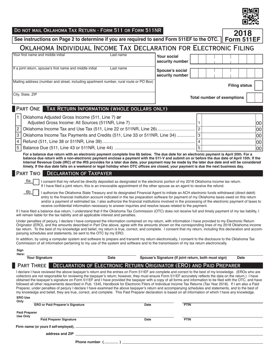 Printable Oklahoma Tax Form 511 Printable World Holiday
