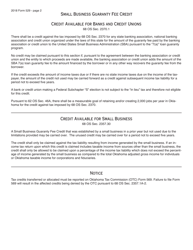 OTC Form 529 Small Business Guaranty Fee Credit - Oklahoma, Page 2