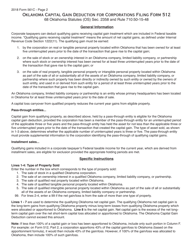 OTC Form 561C Oklahoma Capital Gain Deduction for Corporations Filing Form 512 - Oklahoma, Page 2
