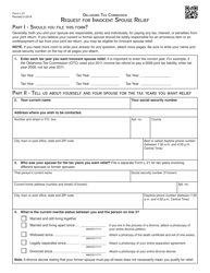 OTC Form L-21 Request for Innocent Spouse Relief - Oklahoma, Page 2