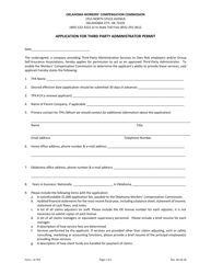Form SI TPA Application for Third Party Administrator Permit - Oklahoma