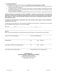 Form SI EMPLOYER Application for Individual Own Risk Employer Permit - Oklahoma, Page 5