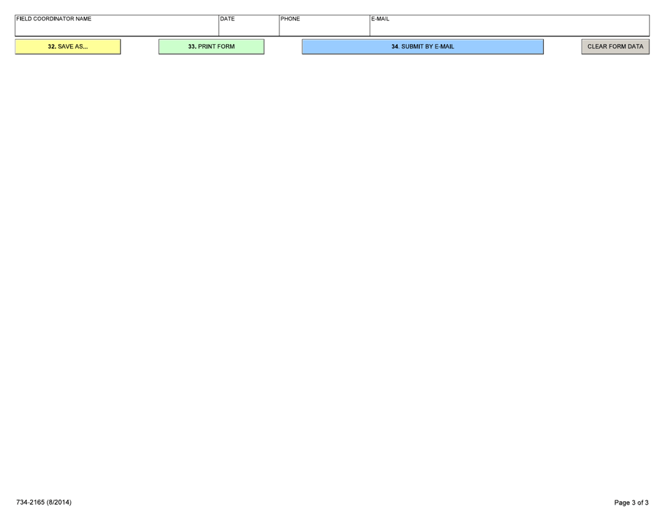 Form 3B (734-2165) Commercially Useful Function Report - Oregon, Page 3