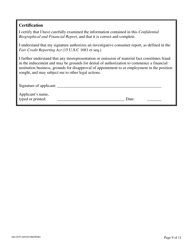 Form 440-2070 Confidential Biographical and Financial Report - Oregon, Page 10