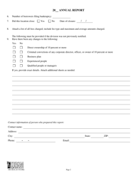 Form 440-4818 Consumer Finance Licensee Annual Report - Oregon, Page 2