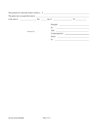 Form 440-3374 Endowment Care for Crypts or Niches Penal Bond With Surety - Oregon, Page 2