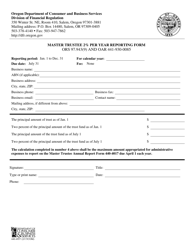Form 440-4957 Master Trustee 2% Per Year Reporting Form - Oregon, Page 2