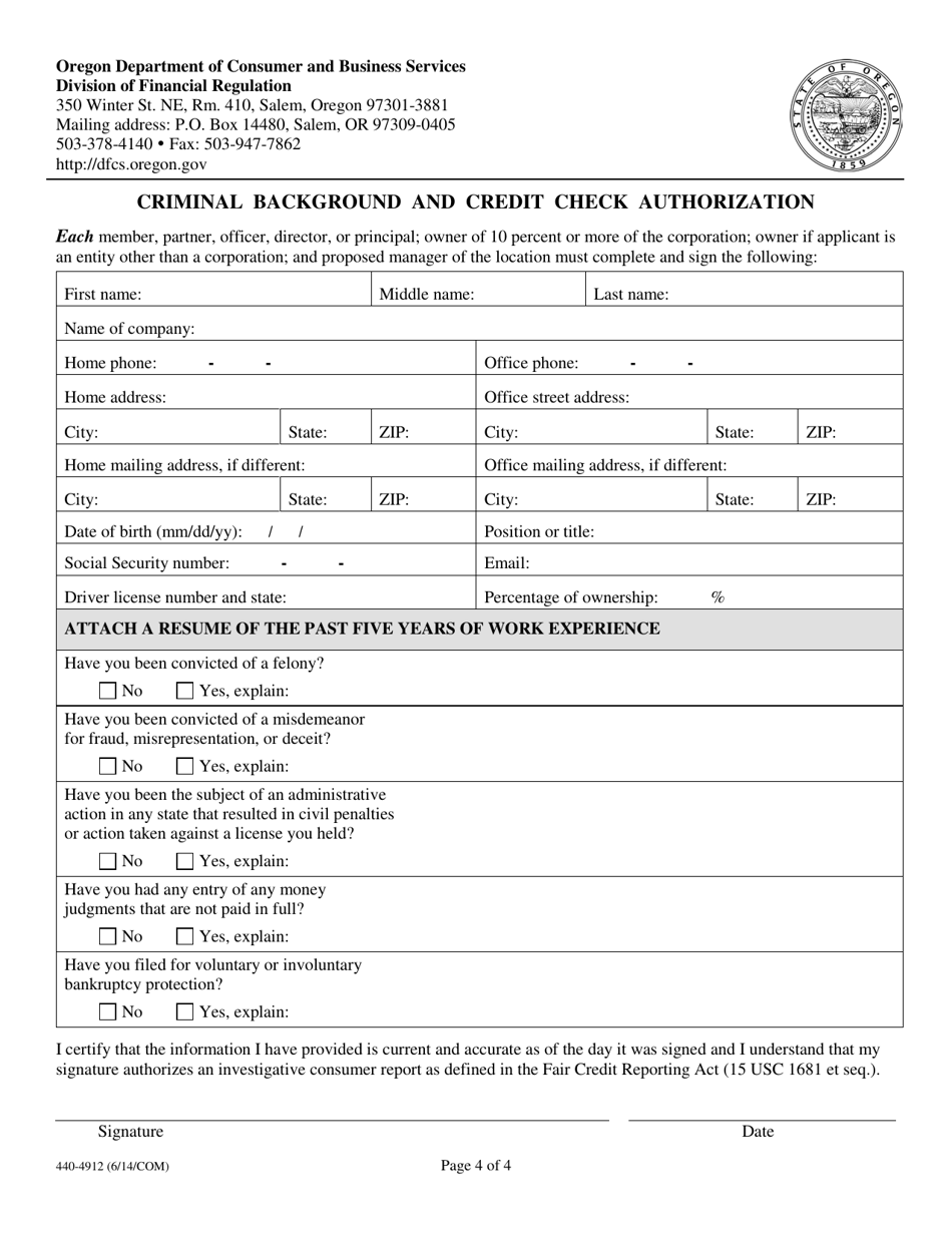 Form 440-4011 Certified Provider Application - Oregon, Page 4