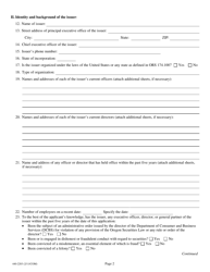 Form 440-2203 Registration for Resale, or Dealing and Trading - Oregon, Page 2