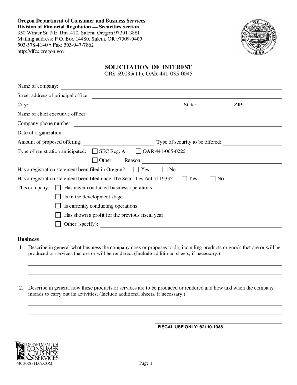 Form 440-3008 - Fill Out, Sign Online And Download Printable Pdf 