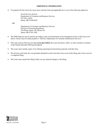 Form 440-5001 Oregon Intrastate Offering Exemption - Oregon, Page 5