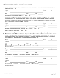 Form 440-2013 Application to Register Securities - Oregon, Page 3