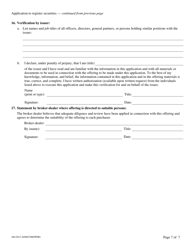 Form 440-2013 Application to Register Securities - Oregon, Page 7