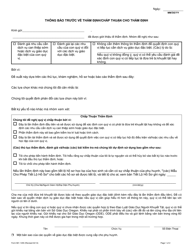 Form 581-1455 &quot;Prior Notice About Evaluation/Consent for Evaluation&quot; - Oregon (Vietnamese)