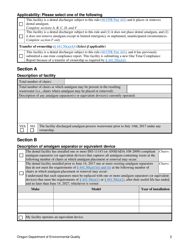 One-Time Compliance Report for Dental Dischargers - Oregon, Page 2