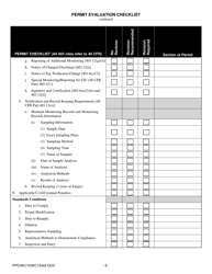 Permit Evaluation Checklist - Oregon, Page 2