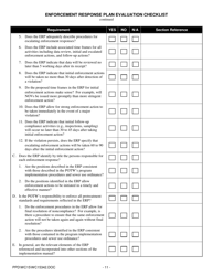 Enforcement Response Plan Evaluation Checklist - Oregon, Page 3