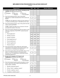 Implementation Procedures Evaluation Checklist - Oregon, Page 3