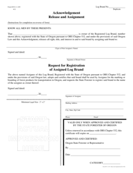 Form 629-9-1-1-203 Acknowledgement Release and Assignment - Oregon, Page 2