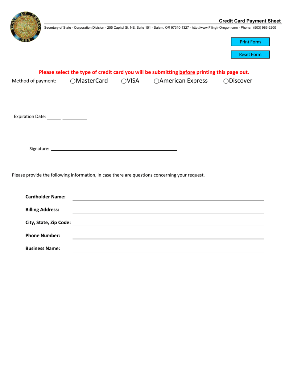 Form EFS-FPR-1 Farm Products Registration - Buyer, Commission Merchant, Selling Agent - Oregon, Page 3